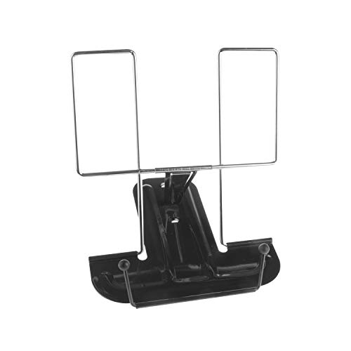MP - Atril de Escritorio Metálico de 3 Inclinaciones, Portátil, Negro - 16 x 16.3 x 17 cm