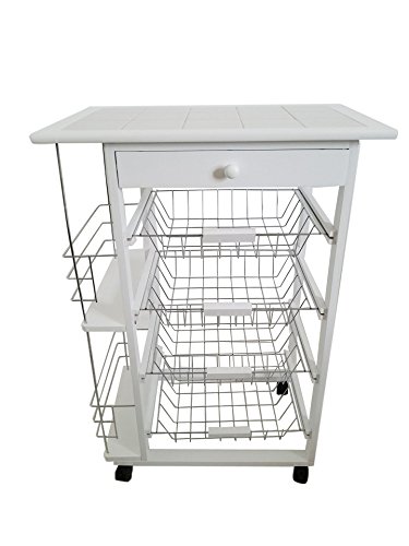 Mueble Gestion Verdulero Carro Cocina Bahia 5 Blanco