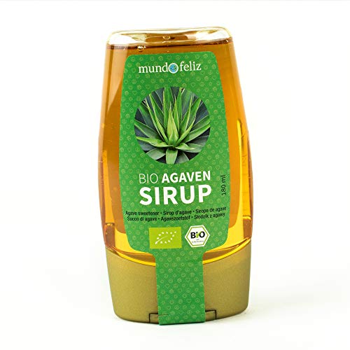 Mundo Feliz - Sirope de agave ecológico, 180 ml (paquete de 6)