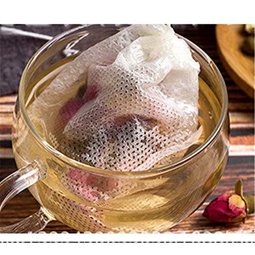 MUXItrade Bolsita de te de Filtro, 200 Piezas Bolsas Bolsita de té de Papel Desechable, 7 * 9CM