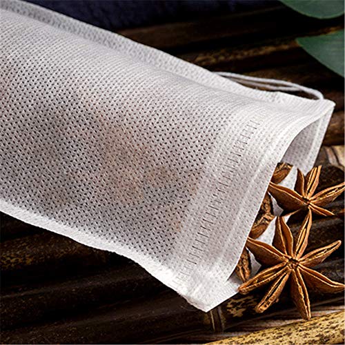 MUXItrade Bolsita de te de Filtro, 200 Piezas Bolsas Bolsita de té de Papel Desechable, 7 * 9CM