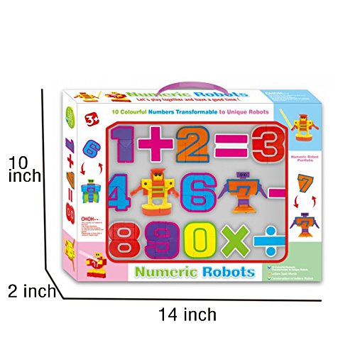 Mymiyou Número de Robots figura de acción regalo de juguete para los niños educación de la primera infancia 15 piezas