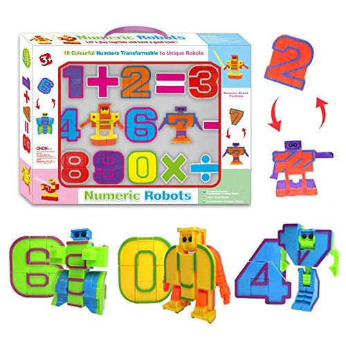 Mymiyou Número de Robots figura de acción regalo de juguete para los niños educación de la primera infancia 15 piezas