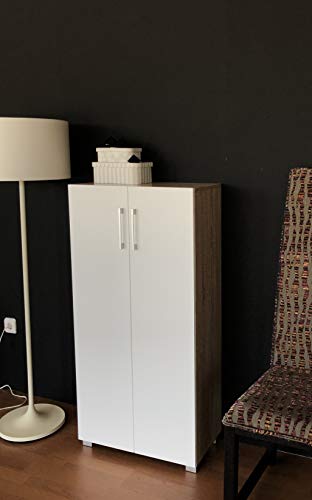 Myoshome - Mueble Zapatero Armario De 60 x 32 x 124 cm Sileno (Roble)