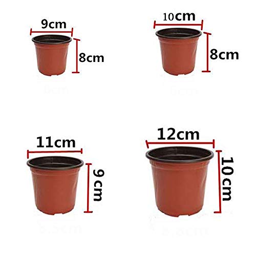 MZY1188 20pcs Mini macetas de plástico para Plantas, Suministros de jardinería macetas de vivero Maceta de plástico Suave de Terracota para vivero con Orificios de Drenaje Maceta