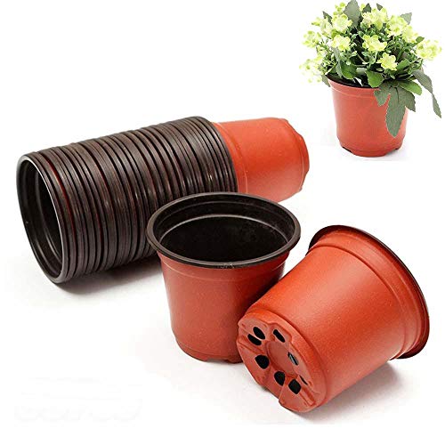 MZY1188 20pcs Mini macetas de plástico para Plantas, Suministros de jardinería macetas de vivero Maceta de plástico Suave de Terracota para vivero con Orificios de Drenaje Maceta