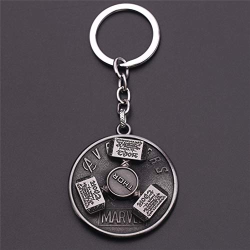 N/ A Llavero Giratorio Figura Martillo Hacha Llavero Bolsa De Coche Accesorios Película Joyería
