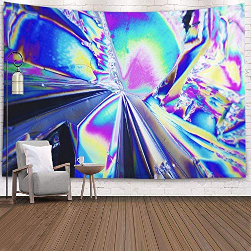 N\A Tapiz de Pared Tapiz de Pared Colgante para Sala de Estar Dormitorio de ácido tartárico en luz polarizada, Azul Verde