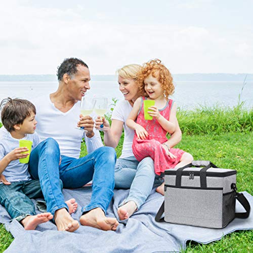 NASUM Bolsa Isotermica de Almuerzo, Bolsa Térmica, Porta Alimentos Mochila, Bolsa de Picnic Portatil para Alimentos Frutas Bebidas, con Aplicación en Camping, Excursión, Playa (17L)