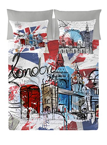 NATURALS London Graphic Funda Nórdica, Algodón, Multicolor, 90 cm