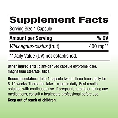 Nature's Way - Fruta mg 400 de Vitex. - 320 cápsulas vegetarianas