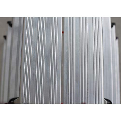 NAWA Escalera Doble Acceso Tijera de Aluminio 5 Peldaños EN 131 Capacidad Máx. 150 kg. Hecho en Europa (5 Peldaños)