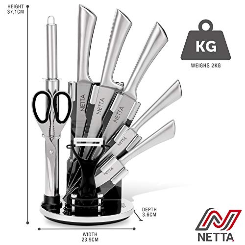 NETTA - Set de Cuchillos Profesionales de Acero Inoxidable Premium de 8 Piezas - Kitchen Knives