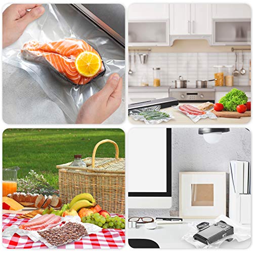 Newdora Rollos para Envasadora Sellador de Vacío, Bolsas Vacio Alimentos, Bolsas de Vacío Profesionales, para la Conservación de Alimentos, para Cocina 28 * 600cm (2 SET)