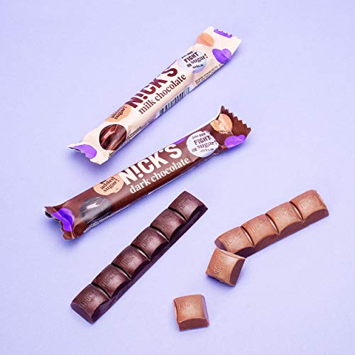 NICKS Chocolate sin azúcar añadido 30 x 25g (Chocolate negro)