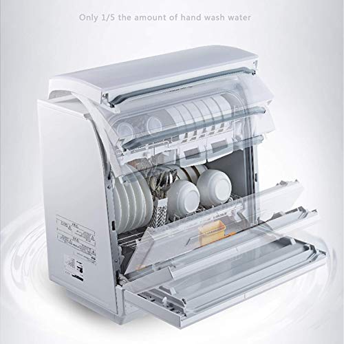 NMBD Encimera portátil lavavajillas, Sólo 1/5 de Volumen de Agua de Lavado a Mano, 4 programas de Lavado, 22 Agua Diseño de Salida, la Lavadora automática KAIRUI