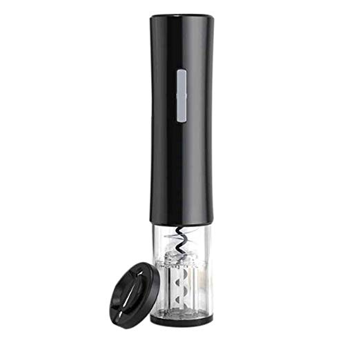 Noblik Sacacorchos para Vino Sacacorchos InaláMbrico Abrebotellas Cortador AutomáTico de Papel de Aluminio Abrebotellas EléCtrico para Vino PortáTil-Negro