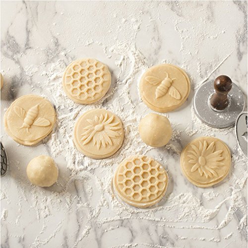 Nordic Ware - Sello para galletas (3 unidades), diseño de abeja, color plateado