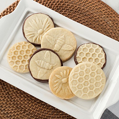 Nordic Ware - Sello para galletas (3 unidades), diseño de abeja, color plateado
