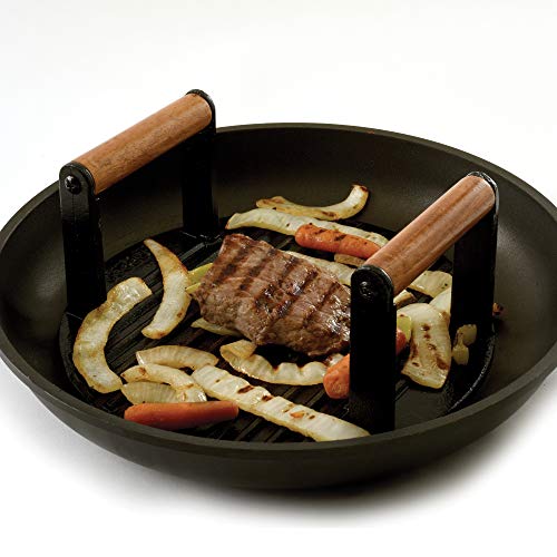 Norpro Pre-Seasoned Cast Iron 8.75 Inch Grill Top/Bacon Press