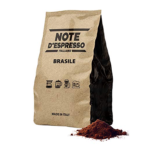 Note D'Espresso - Café de origen molido de Brasil, 250 g (caja con 4 paquetes blandos)