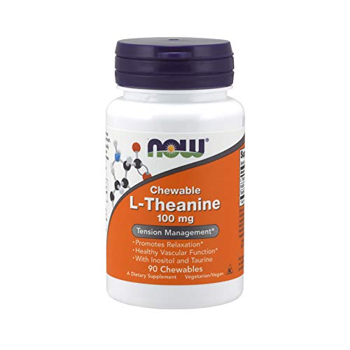 Now Foods L-teanina con inositol y taurina 100 mg 90 Unidades 80 g