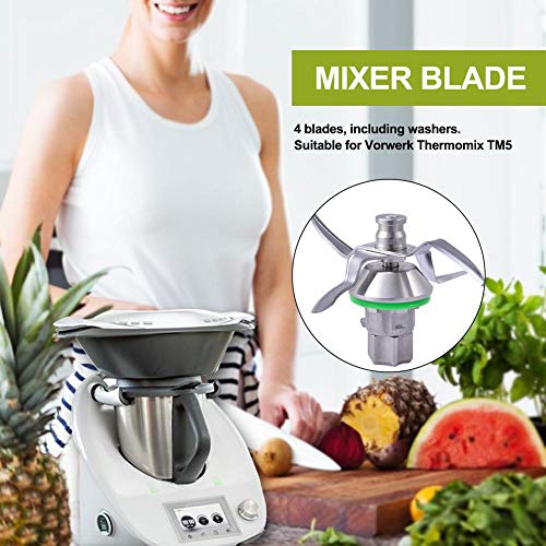 N/P Cuchilla Mezcladora De Cuchilla De Acero Inoxidable para TM5 Vorwerk Thermomix Máquina De Cocina Licuadora De Repuesto Afilada Alternativa Aparato De Cocina Mezcla Y Calefacción Máquina De Cocina
