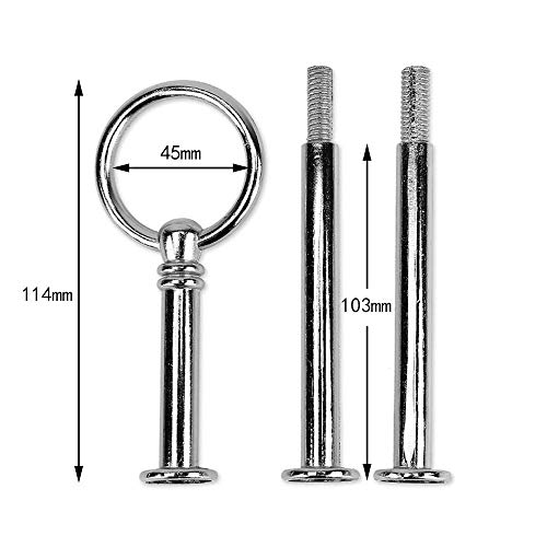 Nsiwem 5 Set Plata Accesorios de Soporte para Pastel Kits Cake Plate Fittings Barras de Soporte para Placas de Pastel Metal Barra Expositor para Tartas(Redonda)
