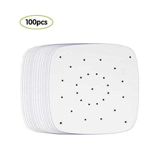 N/T Freidora de aire de papel pergamino accesorio de papel perforado Pergamino freidora de aire Liner Pergamino pantalla para freidora de aire cesta de vapor