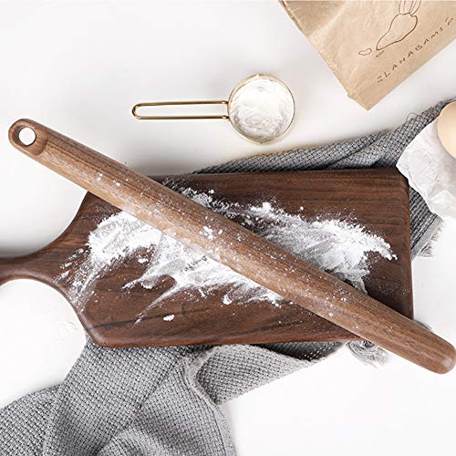 Nudelholz pastel decoración Antihaft Fondant accesorios Backwerkzeuge Black Walnut cocina con agujero Pizza Knödel piel pasta Maker c. Como se muestra en la imagen.