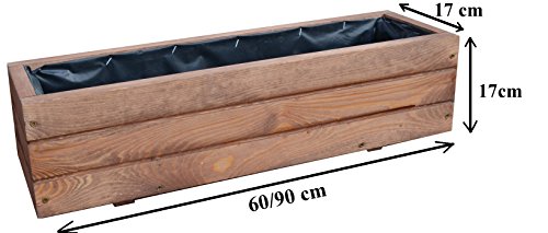 NUEVO Jardinera de acero madera Top Macetero Jardín Terraza montado D6 nogal