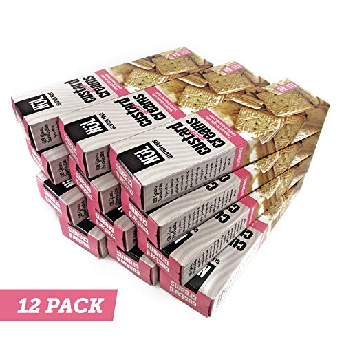 NÜL - Galletas sin gluten de custard cream con aroma de vainilla, 12 x 110 g