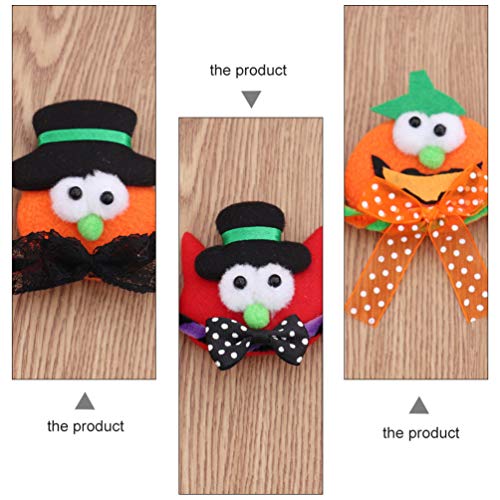 NUOBESTY 4 Unids Led Halloween Broche Pin Felpa Fieltro Calabaza Murciélago Gato Rojo Alfileres de Solapa Personalidad Pechera Boutonniere para Niños