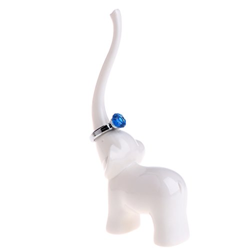 Ocobudbxw Estante de exhibición de Anillo joyería Elefante Organizador Soporte de melamina Colgante decoración