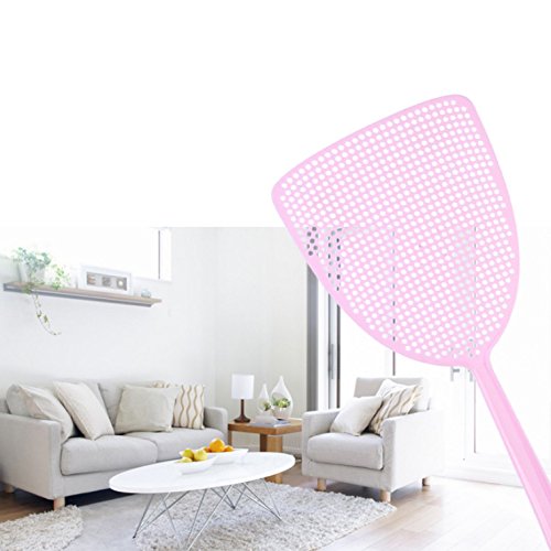 OFKPO 3 Piezas Matamoscas Pest Control - Raqueta matamoscas (Verde+Azul+Rosa)