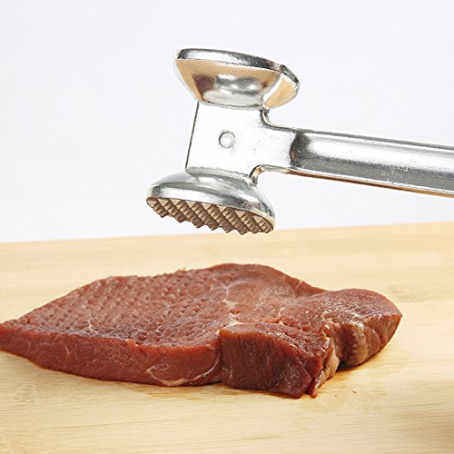 OFKPO Martillo Ablandador de Carne, Ablandador de Carne Martillo de Carne Aleación de Aluminio de Doble Cara Puede Hacer la Carne más Suave
