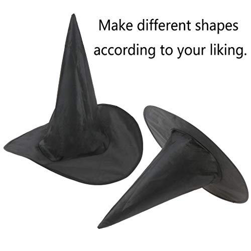 Olgaa - Paquete de 10 gorros de bruja para Halloween, disfraz de bruja, accesorio para Halloween, Navidad, carnaval, fiesta