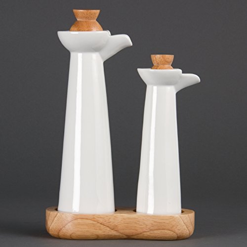 Olympia Whiteware vinagre y aceite de porcelana Pot Cocina Vajilla