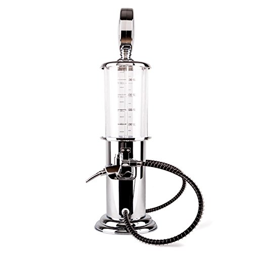 Oneconcept Dispensador de Bebidas Aspecto de dispensador de Gasolina, 2 x 450 ml, Plateado