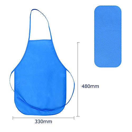 Onepine 8 Piezas 8 Colores Tela Delantales Pintura Delantales Art Smock para la Cocina, Aula, Actividad de pintura (8 PCS)