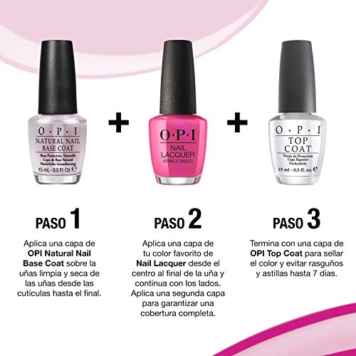 OPI Nail Laquer - Esmalte Uñas Duración de Hasta 7 Días, Efecto Manicura Profesional, 'Sweet Heart' Rosa - 15 ml