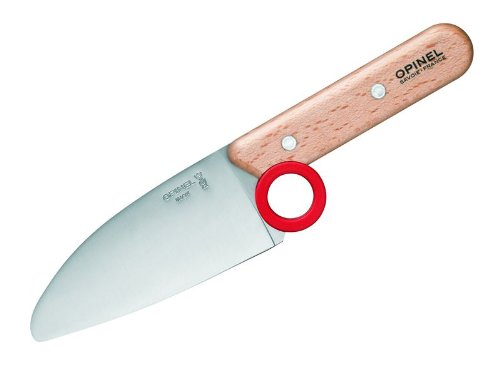 Opinel - Set de cuchillo de cocina y protector de dedo para niño
