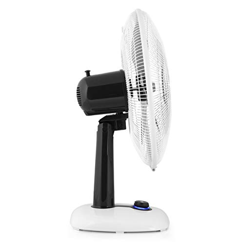 Orbegozo TF 0133 Ventilador de sobremesa oscilante, 3 velocidadessilencioso, asa de transporte, rejilla de seguridad, 40 W de potencia, Blanco/Negro