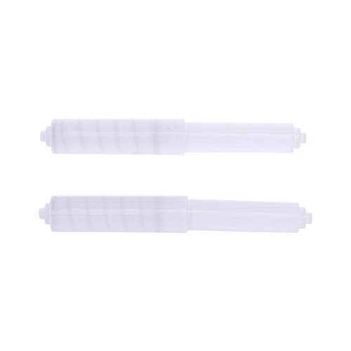 OUNONA Rollo de papel higiénico Fit-All Estilo Plástico-Cargador de primavera Blanco Papel de baño Reemplazo del titular (Paquete de 2)