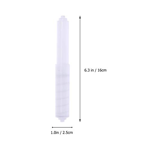 OUNONA Rollo de papel higiénico Fit-All Estilo Plástico-Cargador de primavera Blanco Papel de baño Reemplazo del titular (Paquete de 2)