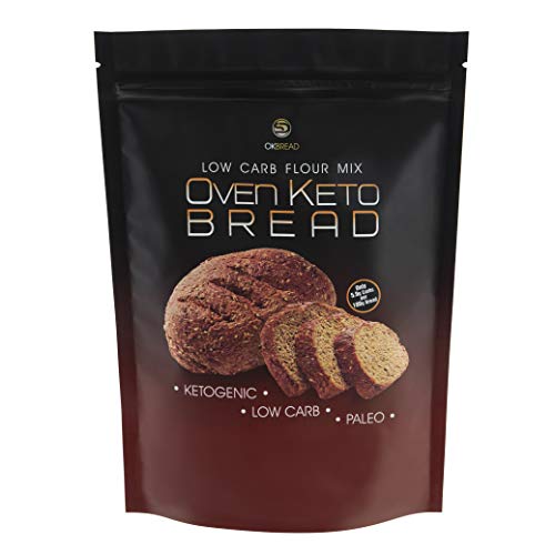 OVEN KETO BREAD Mezcla de Pan Harina para Proteínas Baja en Carbohidratos Pan Cetogénico 200 g Bajo en Calorías Paleo Keto Dieta Atkins (1 PACK)
