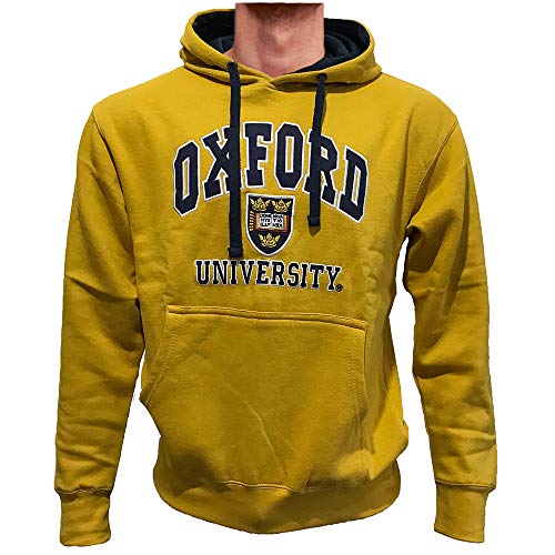 Oxford University Unisex Sudaderas con Capucha Oficial con Licencia Producto Regalo de Recuerdo Bordado Men Women Hombres Mujer Hoodie Sweatshirt (XS, Mostaza Amarilla)