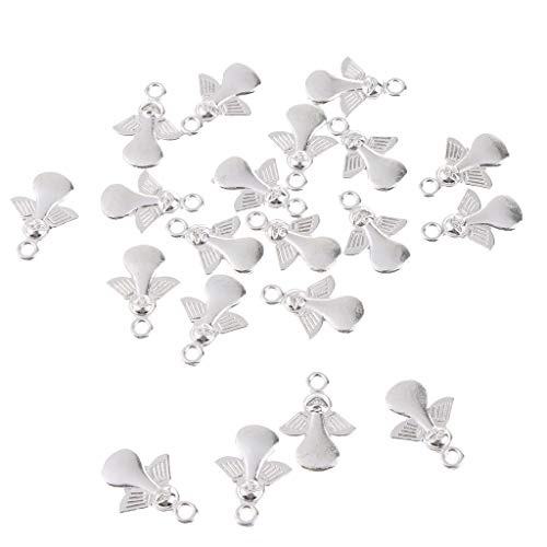 P Prettyia 20 Piezas Colgante de Abalorios Patrón de Ángel de Aleación Accesorios para Fabricación de Bisutería - Bronce Antiguo