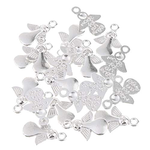 P Prettyia 20 Piezas Colgante de Abalorios Patrón de Ángel de Aleación Accesorios para Fabricación de Bisutería - Bronce Antiguo