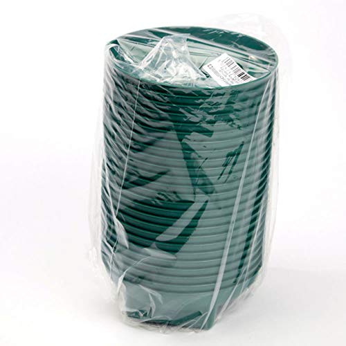 Pack de 10 Redondo Floral Bols Con Cuadrado Bases (Verde Oscuro). Arreglos Florales / Boda Muestras